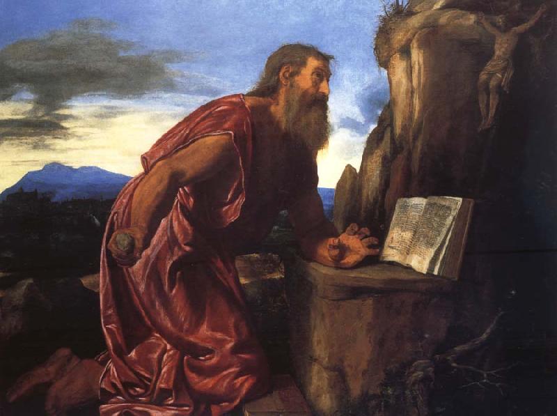 SAVOLDO, Giovanni Girolamo Saint Jerome Sweden oil painting art